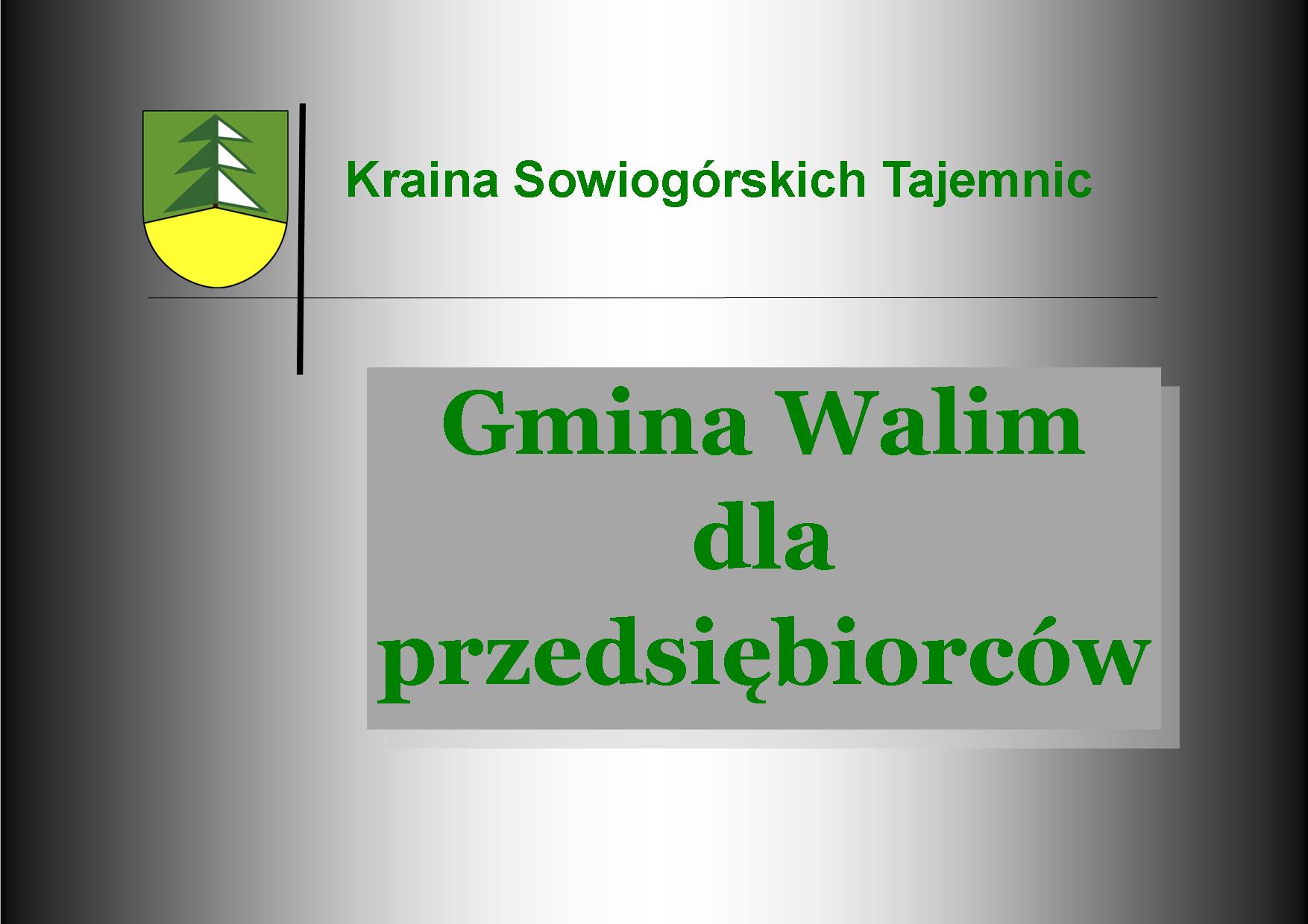 Gmina Walim pomaga przedsiębiorcom.