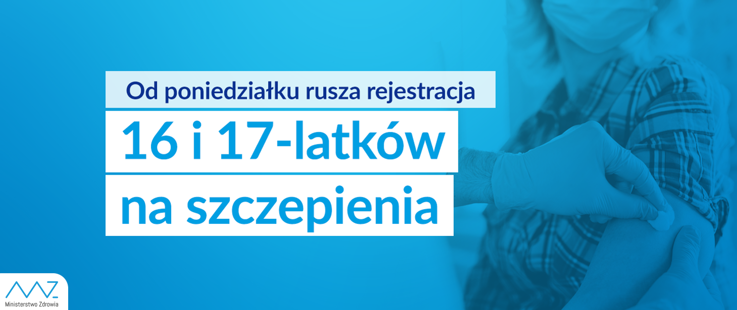 Rusza rejestracja na szczepienia dla młodzieży powyżej 16. roku życia